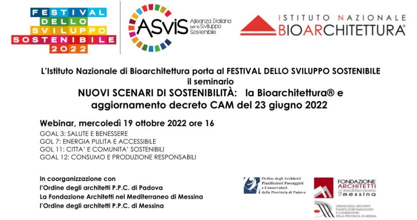 NUOVI SCENARI DI SOSTENIBILITÀ: la Bioarchitettura e aggiornamento decreto CAM del 23 giugno 2022